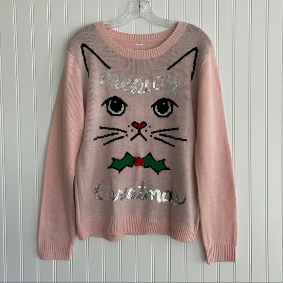 none Sweaters - Novelty Christmas cat sweater SIZE M/L